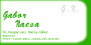 gabor nacsa business card